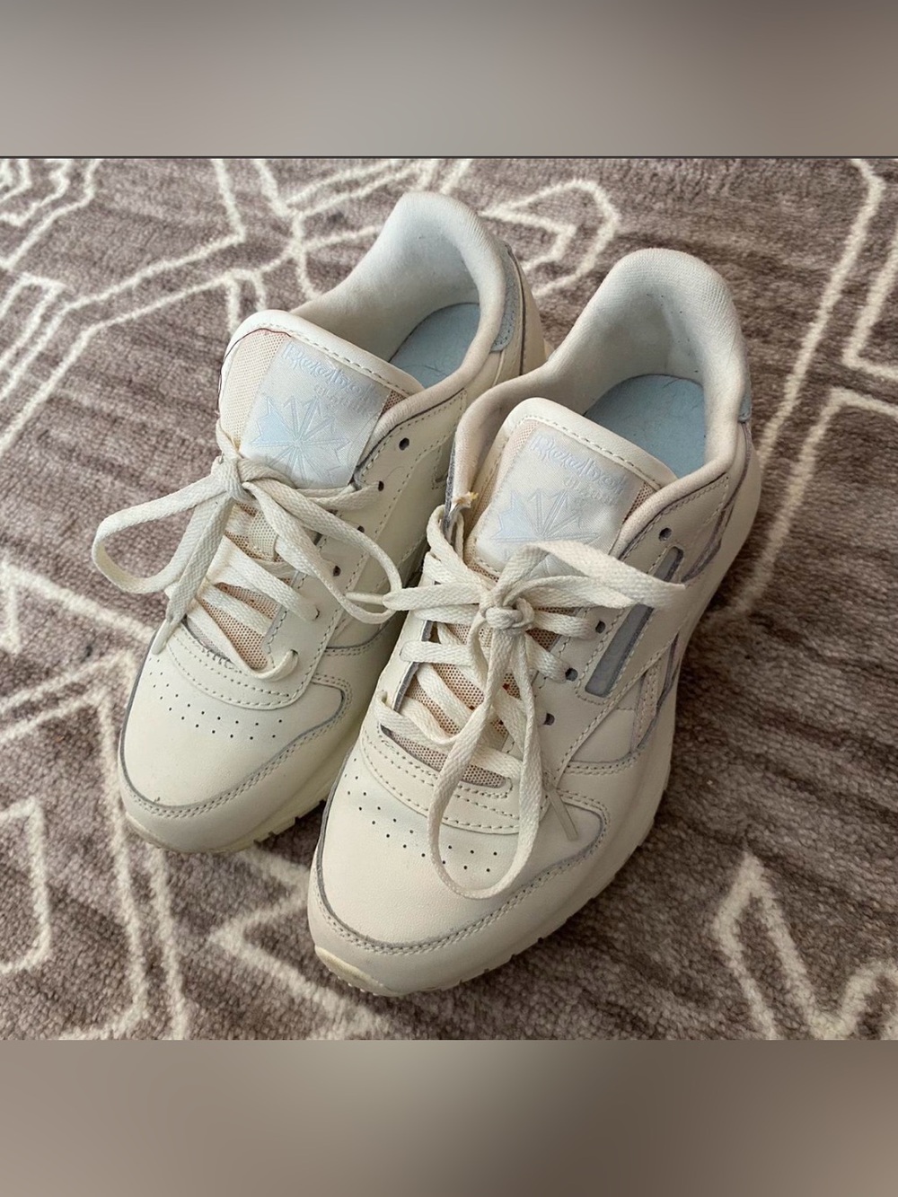White and Blue Reeboks - Picture 2 of 5